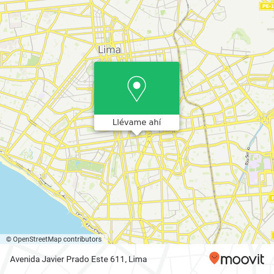 Mapa de Avenida Javier Prado Este 611
