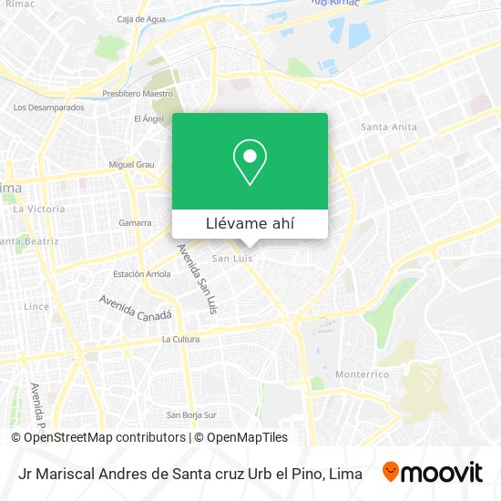 Mapa de Jr  Mariscal Andres de Santa cruz  Urb el Pino