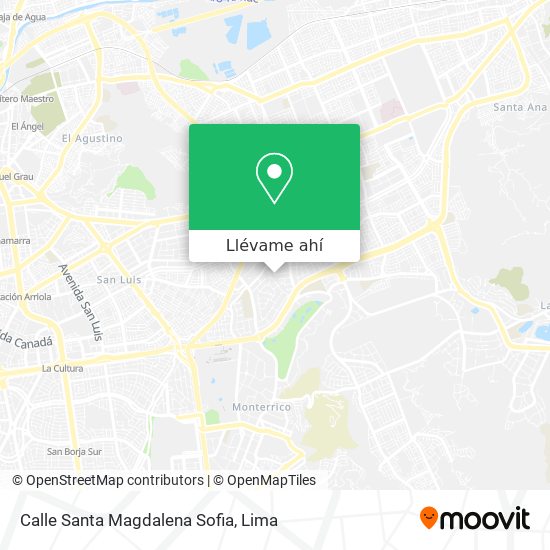 Mapa de Calle Santa Magdalena Sofia