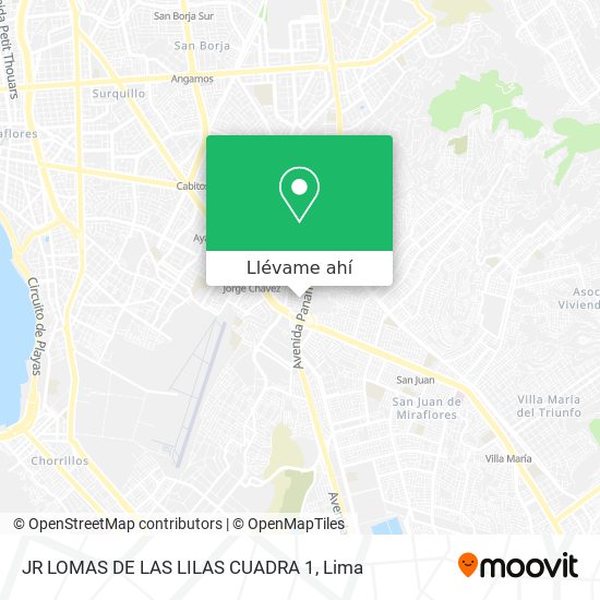 Mapa de JR  LOMAS DE LAS LILAS CUADRA 1