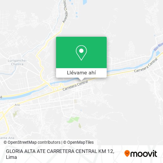 Mapa de GLORIA ALTA ATE CARRETERA CENTRAL KM 12