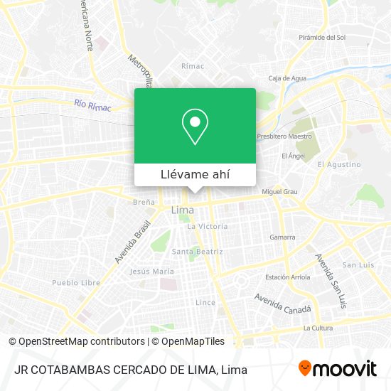 Mapa de JR  COTABAMBAS   CERCADO DE LIMA