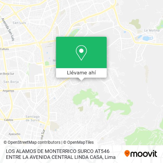 Mapa de LOS ALAMOS DE MONTERRICO SURCO AT546 ENTRE LA AVENIDA CENTRAL LINDA CASA