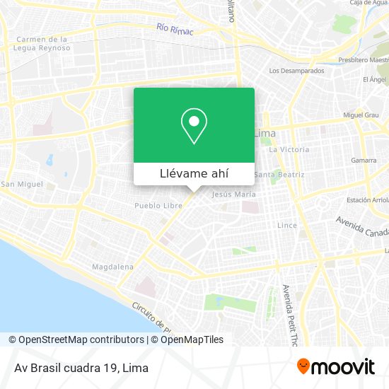 Mapa de Av  Brasil cuadra 19