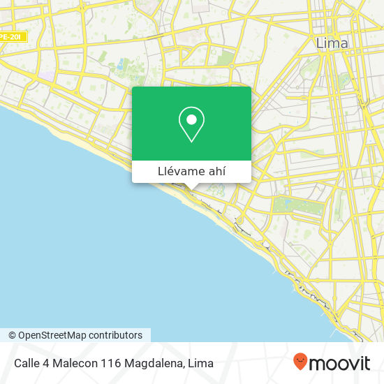 Mapa de Calle 4  Malecon 116 Magdalena