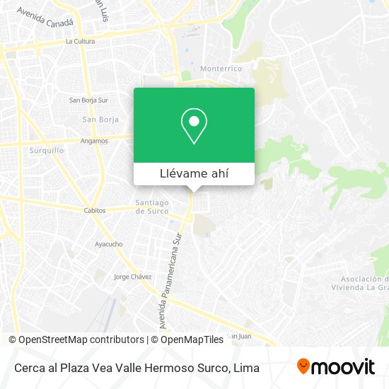 Mapa de Cerca al Plaza Vea  Valle Hermoso  Surco