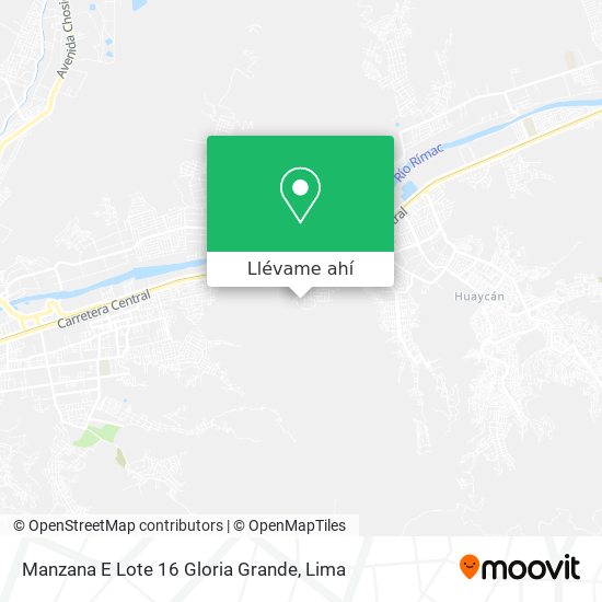 Mapa de Manzana E Lote 16 Gloria Grande