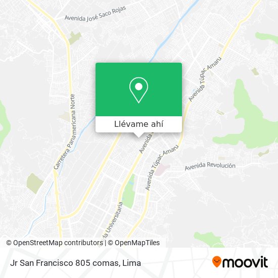 Mapa de Jr  San Francisco 805 comas