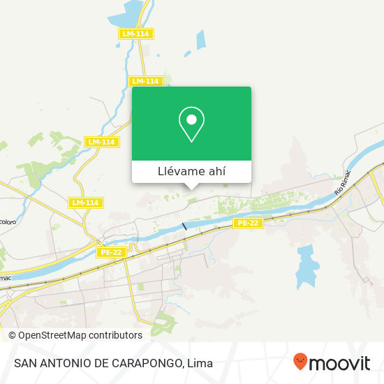 Mapa de SAN ANTONIO DE CARAPONGO