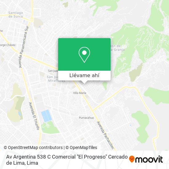 Mapa de Av  Argentina 538  C Comercial "El Progreso"  Cercado de Lima