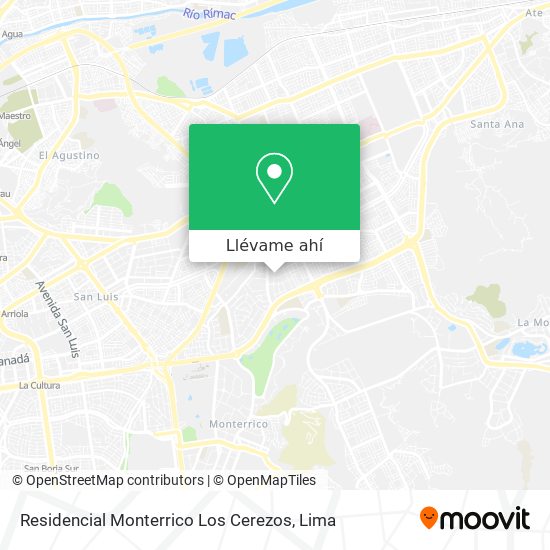 Mapa de Residencial Monterrico  Los Cerezos