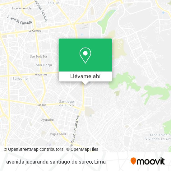 Mapa de avenida jacaranda santiago de surco