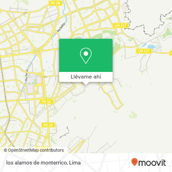 Mapa de los alamos de monterrico