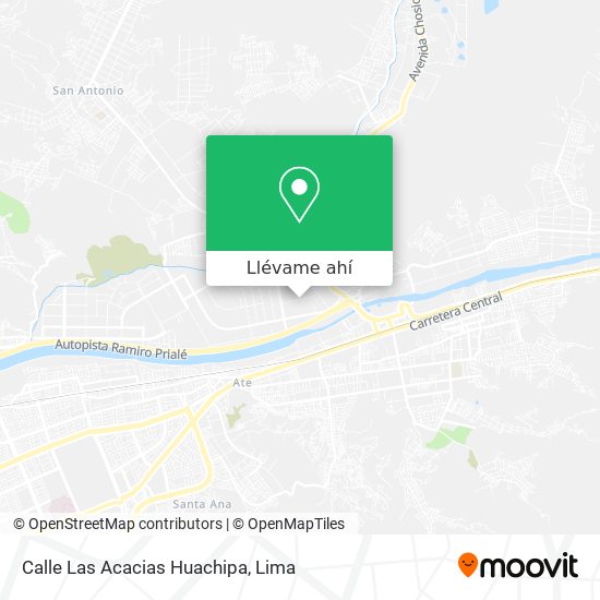 Mapa de Calle Las Acacias  Huachipa