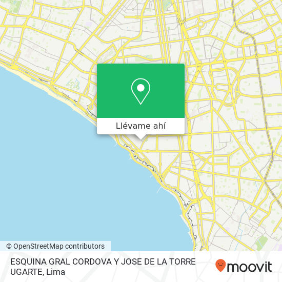 Mapa de ESQUINA GRAL CORDOVA Y JOSE DE LA TORRE UGARTE
