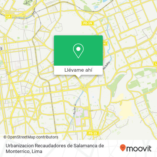 Mapa de Urbanizacion Recaudadores de Salamanca de Monterrico
