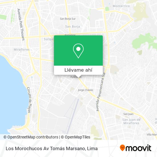 Mapa de Los Morochucos  Av  Tomás Marsano