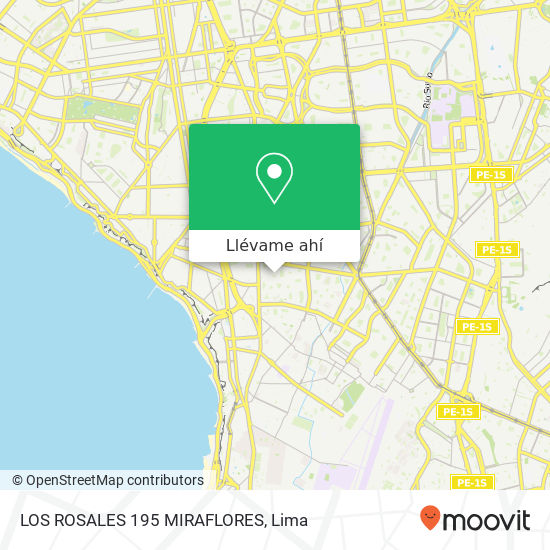 Mapa de LOS ROSALES 195  MIRAFLORES