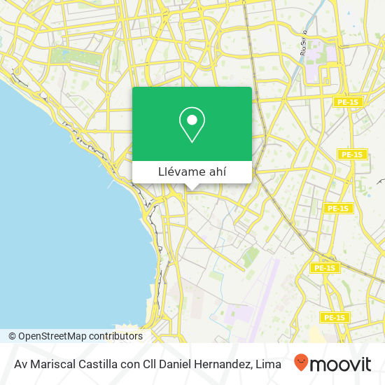Mapa de Av  Mariscal Castilla con Cll  Daniel Hernandez