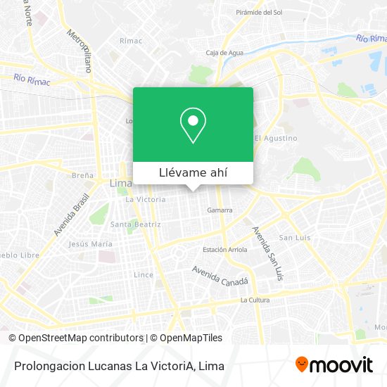 Mapa de Prolongacion Lucanas  La VictoriA