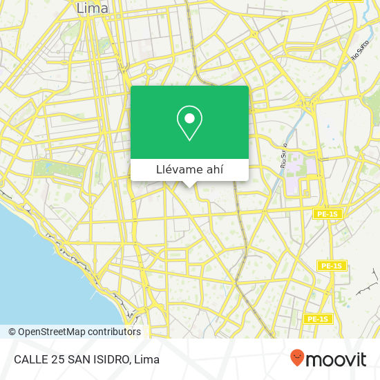 Mapa de CALLE 25   SAN ISIDRO