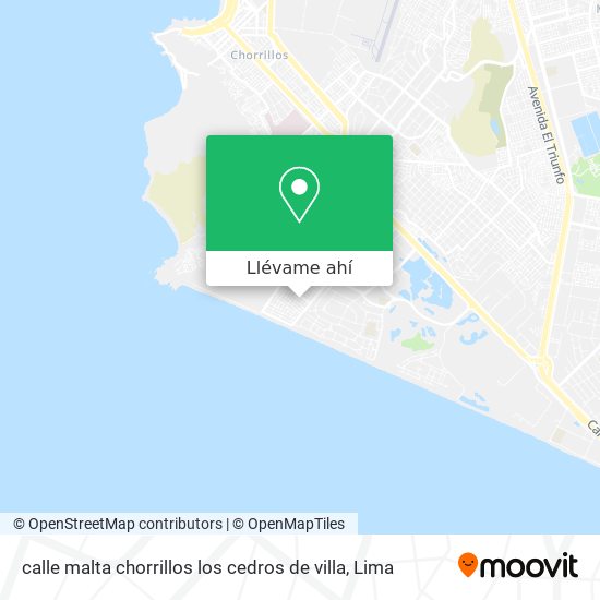 Mapa de calle malta chorrillos los cedros de villa