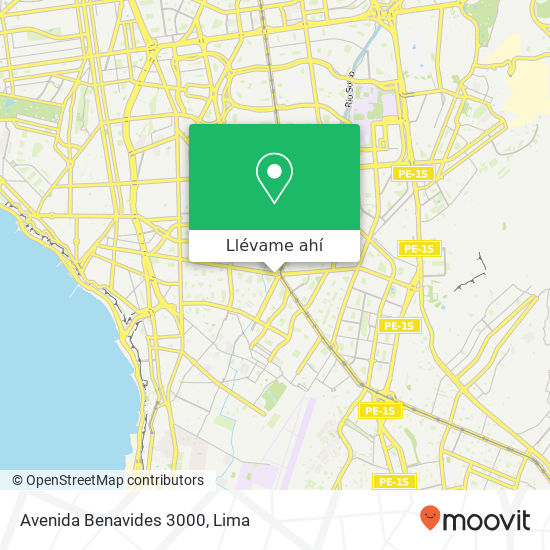 Mapa de Avenida Benavides 3000