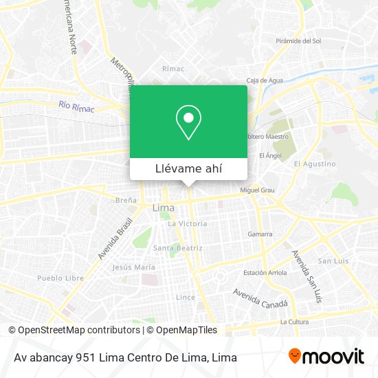 Mapa de Av abancay 951 Lima  Centro De Lima