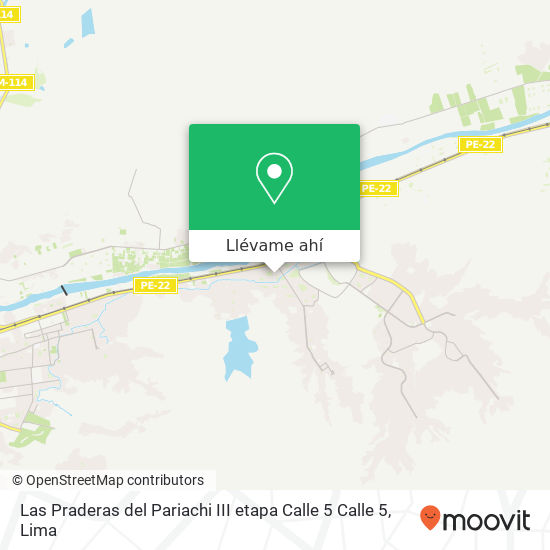 Mapa de Las Praderas del Pariachi III etapa  Calle 5 Calle 5