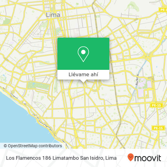 Mapa de Los Flamencos 186 Limatambo San Isidro