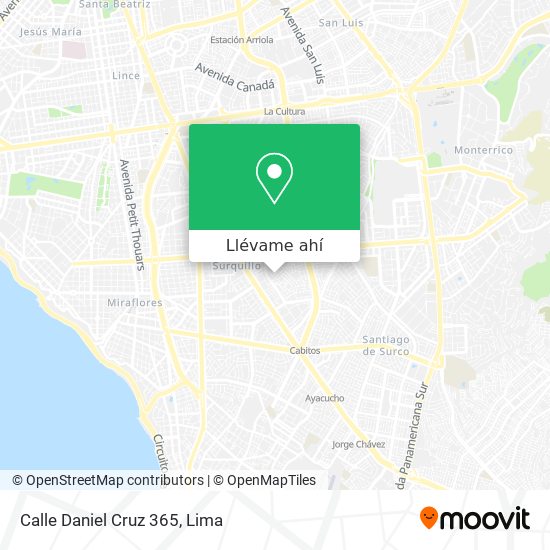 Mapa de Calle Daniel Cruz 365