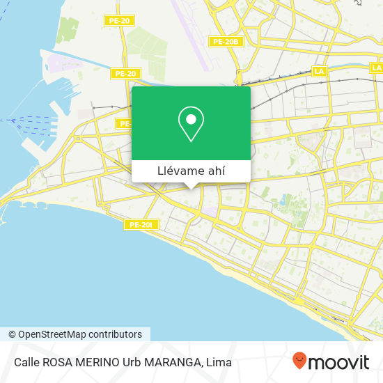 Mapa de Calle ROSA MERINO   Urb  MARANGA