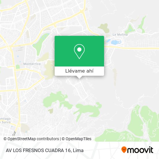 Mapa de AV  LOS FRESNOS CUADRA 16