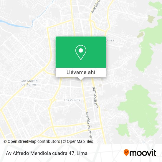 Mapa de Av  Alfredo Mendiola cuadra 47