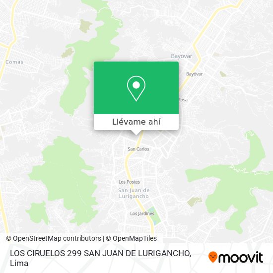 Mapa de LOS CIRUELOS 299 SAN JUAN DE LURIGANCHO