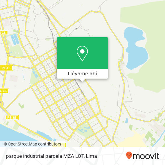 Mapa de parque industrial parcela  MZA  LOT