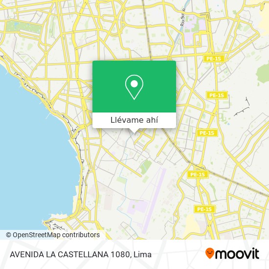 Mapa de AVENIDA LA CASTELLANA 1080
