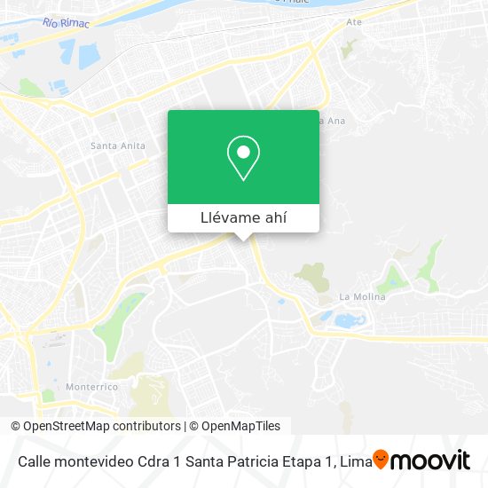 Mapa de Calle montevideo Cdra 1 Santa Patricia Etapa 1