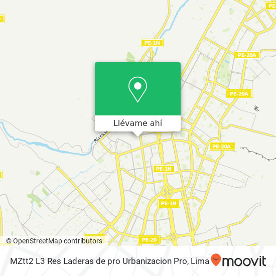 Mapa de MZtt2 L3 Res  Laderas de pro Urbanizacion Pro