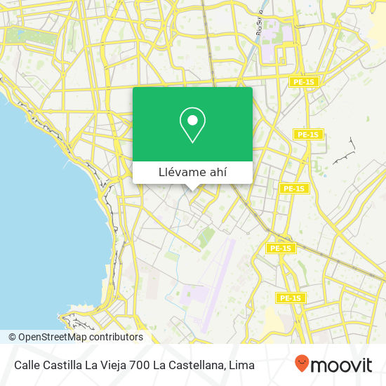 Mapa de Calle Castilla La Vieja 700  La Castellana