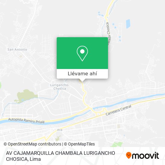 Mapa de AV CAJAMARQUILLA CHAMBALA LURIGANCHO CHOSICA