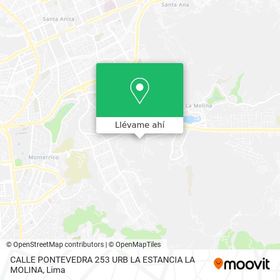 Mapa de CALLE PONTEVEDRA 253 URB  LA ESTANCIA   LA MOLINA