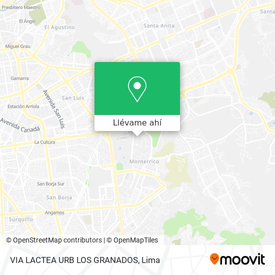 Mapa de VIA LACTEA  URB  LOS GRANADOS
