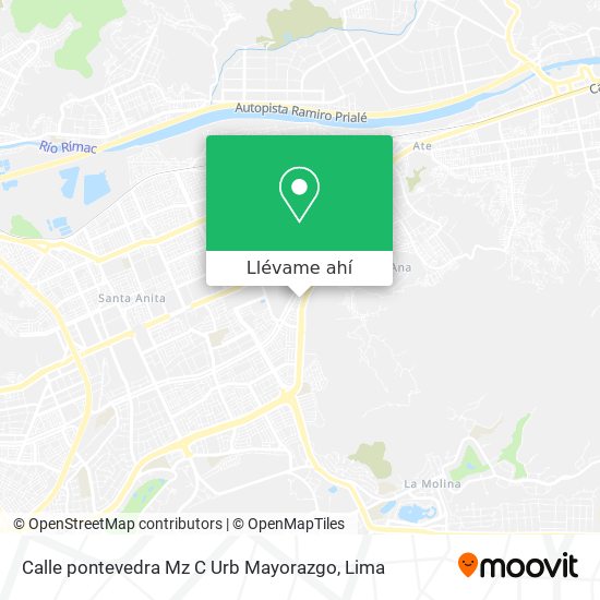 Mapa de Calle pontevedra Mz  C   Urb  Mayorazgo