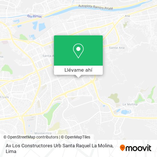 Mapa de Av  Los Constructores  Urb  Santa Raquel  La Molina
