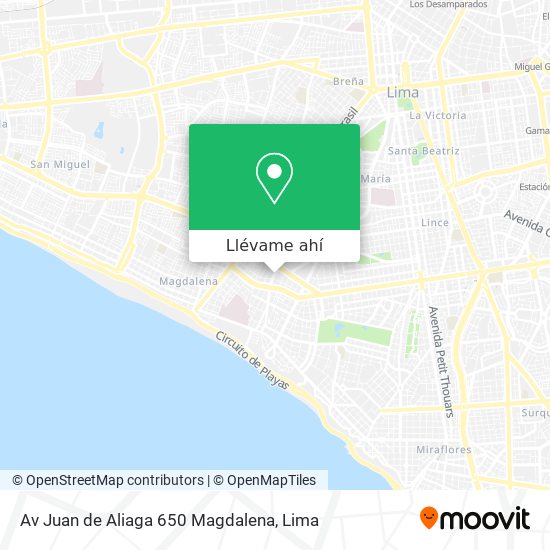 Mapa de Av  Juan de Aliaga 650  Magdalena