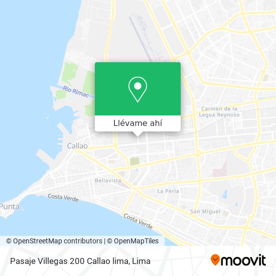 Mapa de Pasaje Villegas 200 Callao  lima