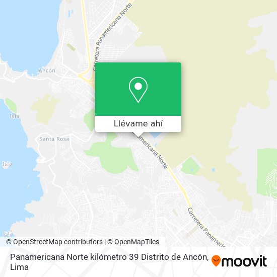 Mapa de Panamericana Norte kilómetro 39 Distrito de Ancón