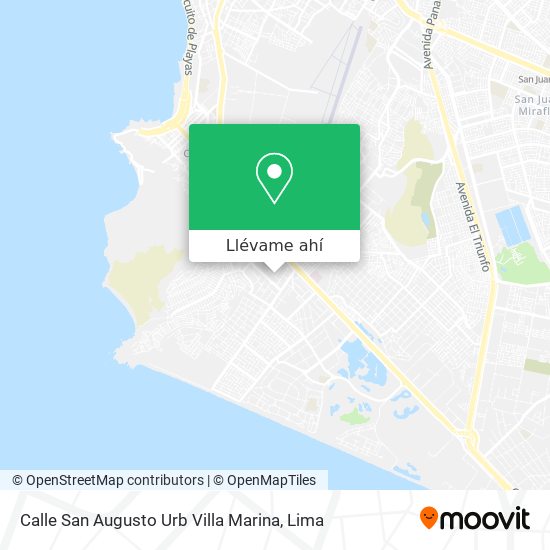 Mapa de Calle San Augusto Urb  Villa Marina