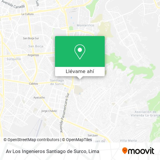 Mapa de Av  Los Ingenieros  Santiago de Surco